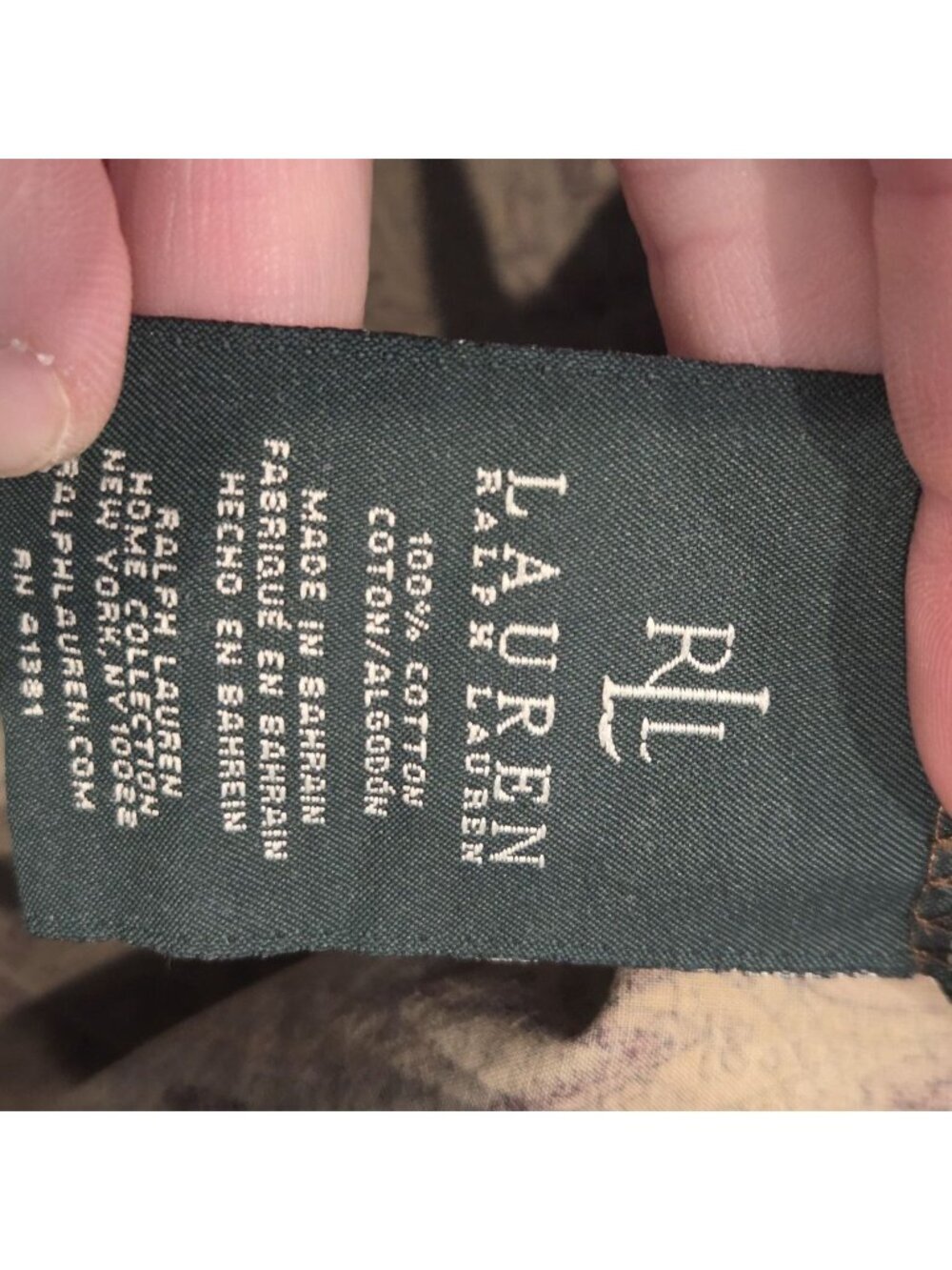 Lauren Ralph Lauren Hartfield Paisley Pillowcase Standard Made In Bahrain - Picture 4 of 7